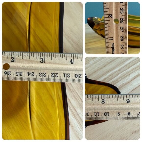 Vintage Indiana Glass Amber Banana Split Dishes Bowls Ice Cream Set Of 4 EUC - Picture 9 of 9